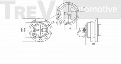 TREVI AUTOMOTIVE wb2075 -  Комплект подшипника ступицы колеса